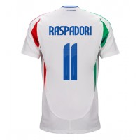 Italy Giacomo Raspadori #11 Replica Away Shirt Euro 2024 Short Sleeve